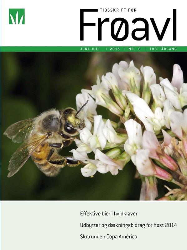 Forside fra Tidsskrift for Frøavl med bi og kløverblomst